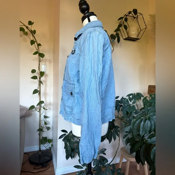 Ralph Lauren Chambray Linen Blend Jacket - Picture 6 of 8